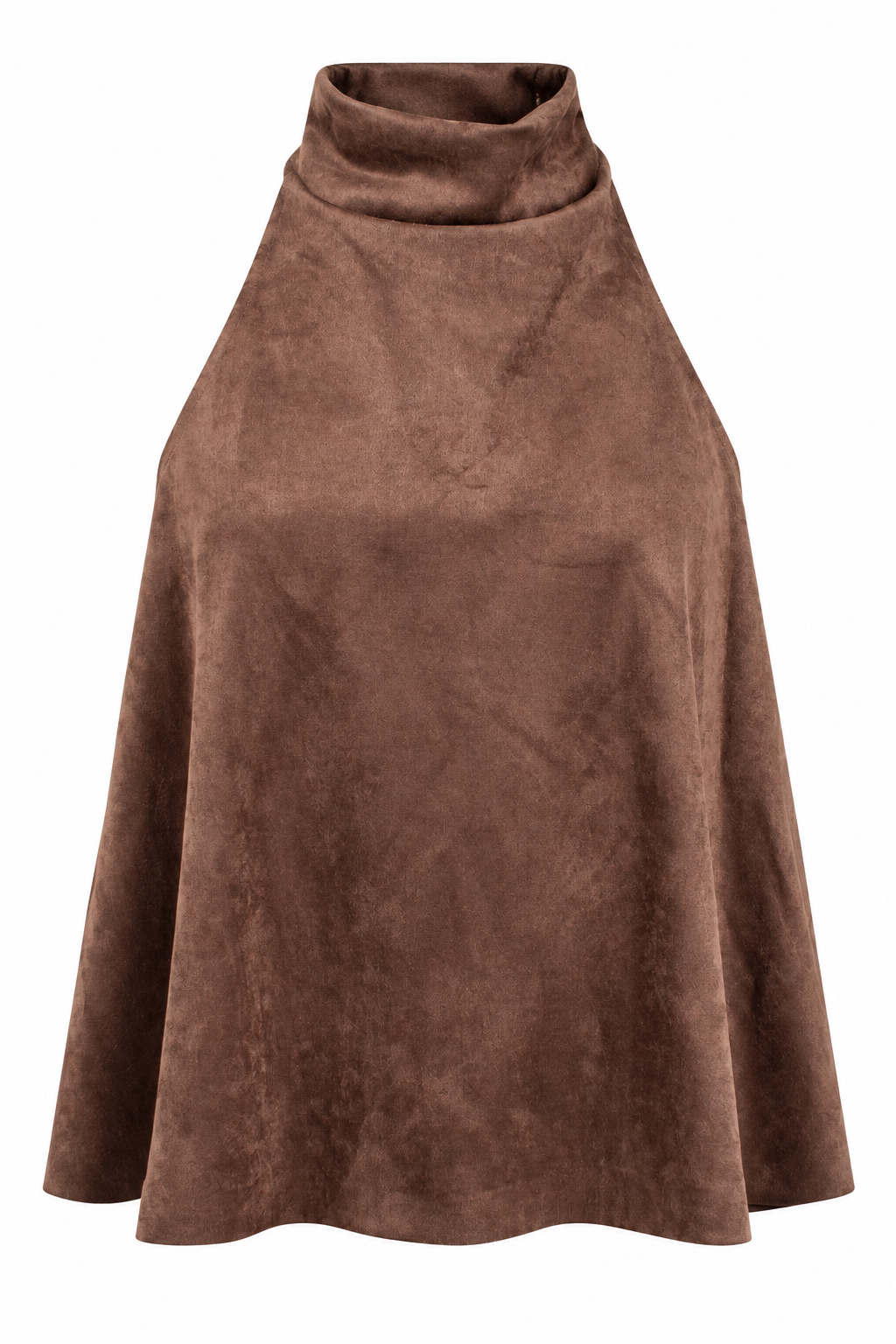 Pumpkin Lane Brown Suede Halter Tank