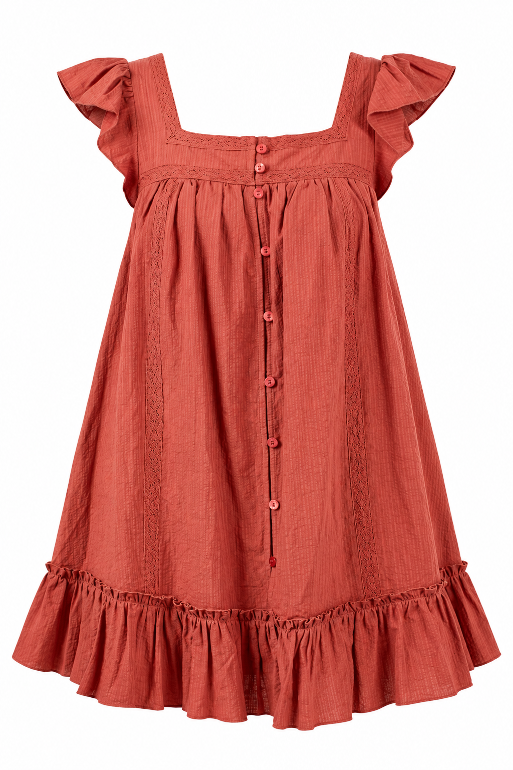 Sway With Me Brown Ruffle Mini Dress