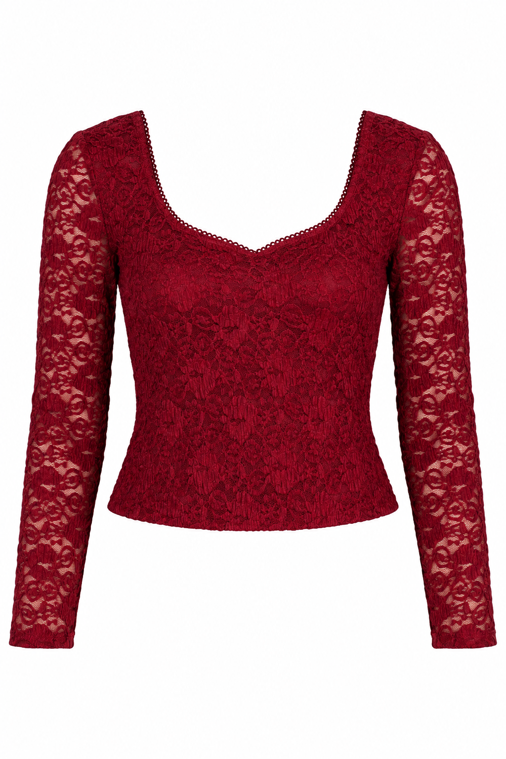 Pretty In Plans Burgundy Lace Blouse