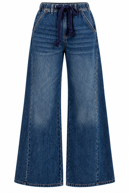 The Scenic Route Wide Leg Denim Pants