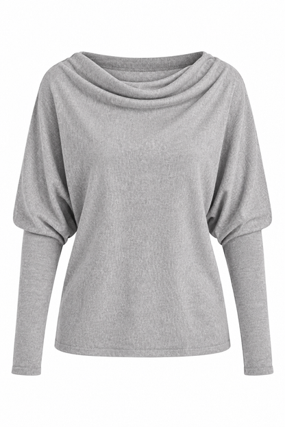 Effortlessly Essential Heather Grey Knit Top