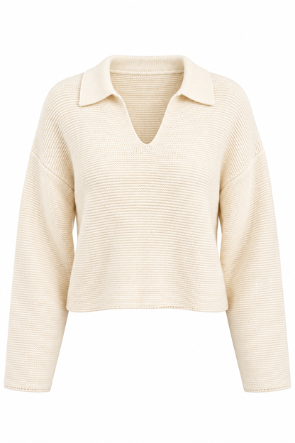 Most Requested Ivory Collared Sweater