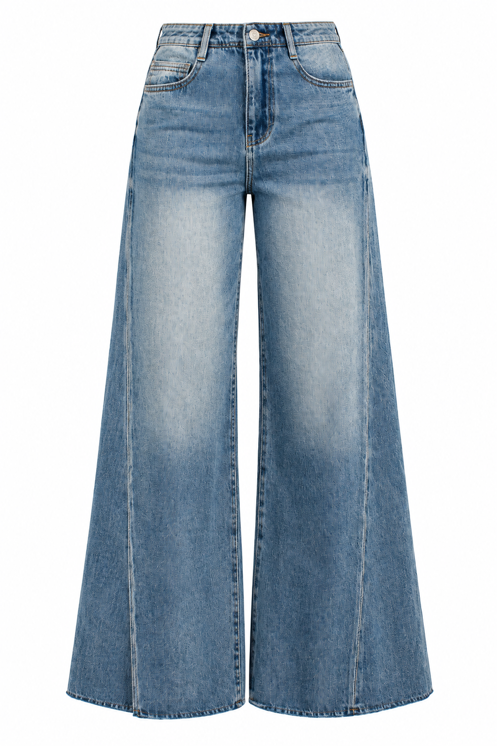 Plans In The City Wide Leg Denim Pants