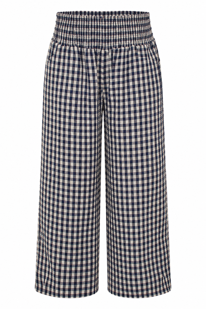 Picnic Date Wide Leg Gingham Pants