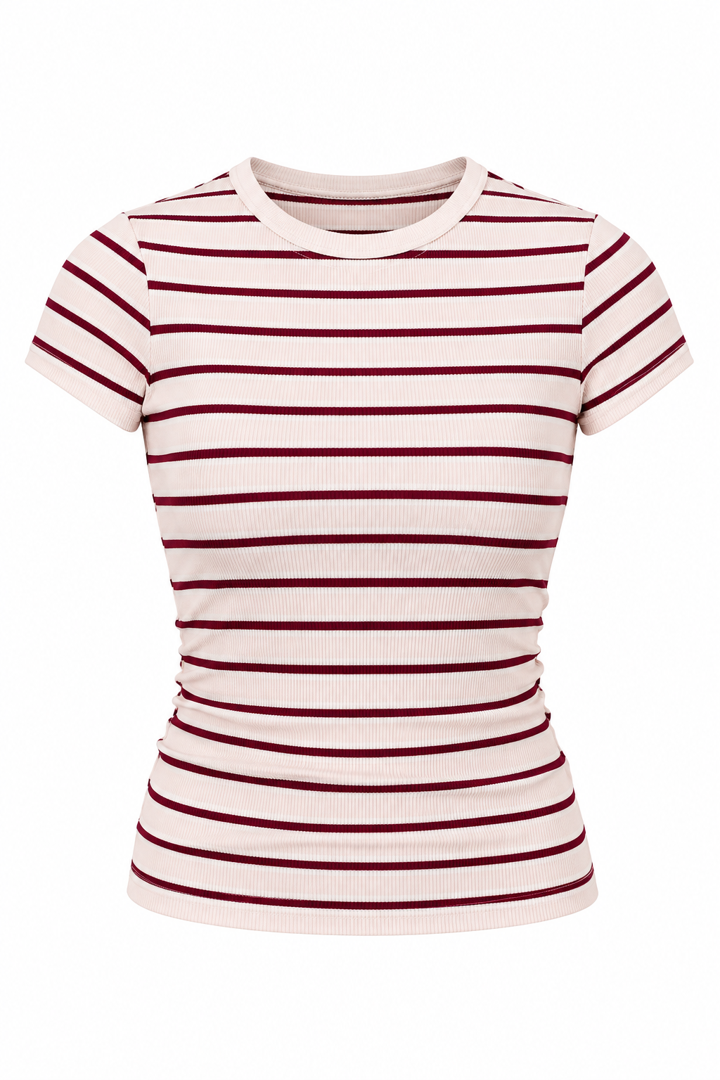 Sweet On Stripes Blush Fitted Top