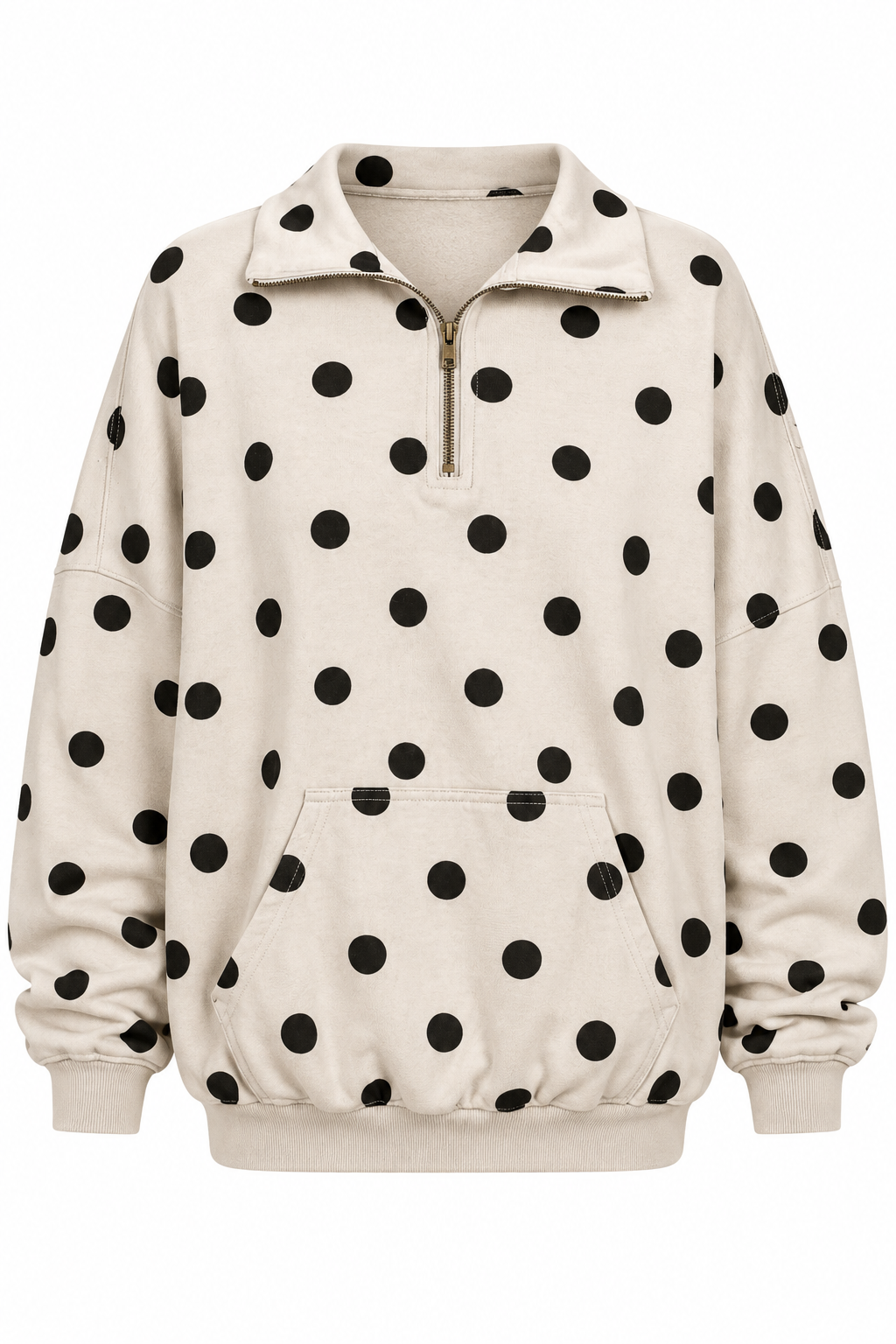 Perfectly Spotted Oatmeal Polka Dot Sweatshirt