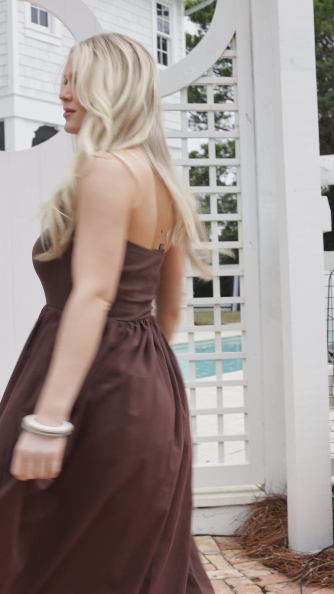 Chateau Days Strapless Maxi Dress