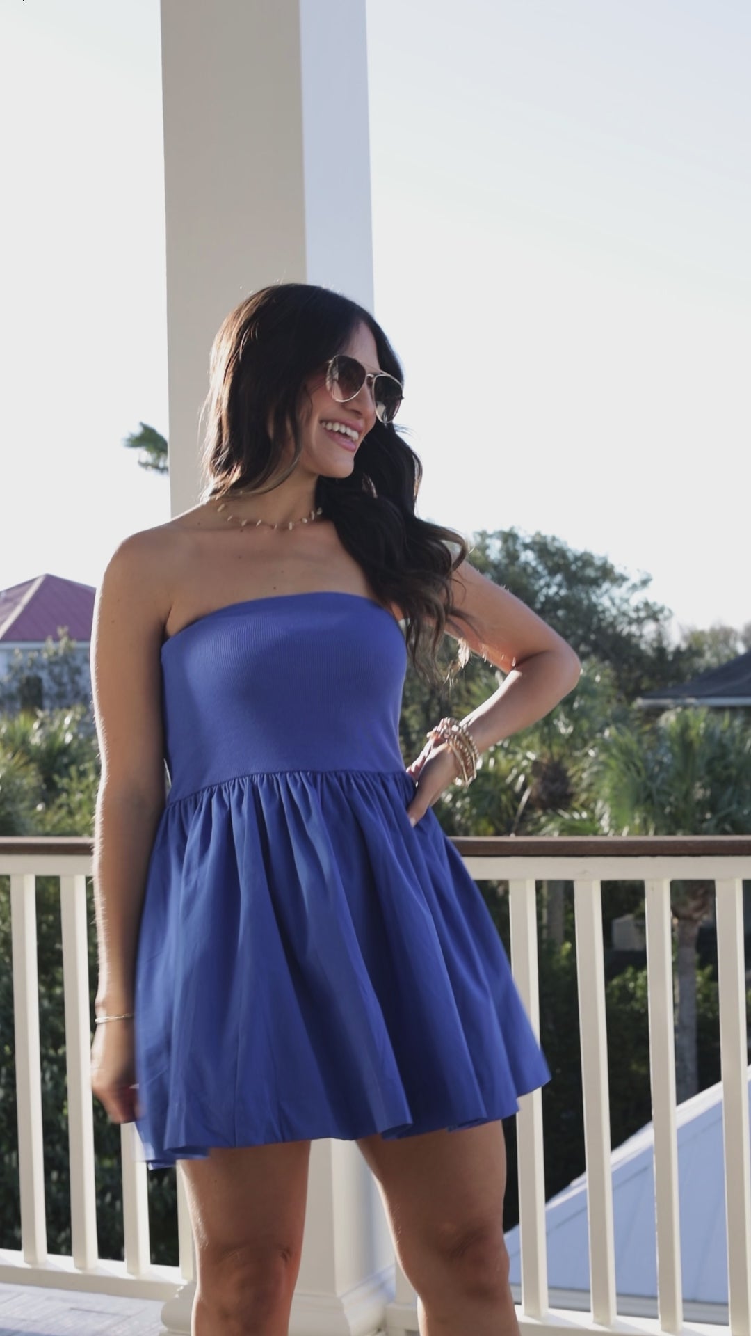Electric Romance Blue Strapless Mini Dress - DU Deal