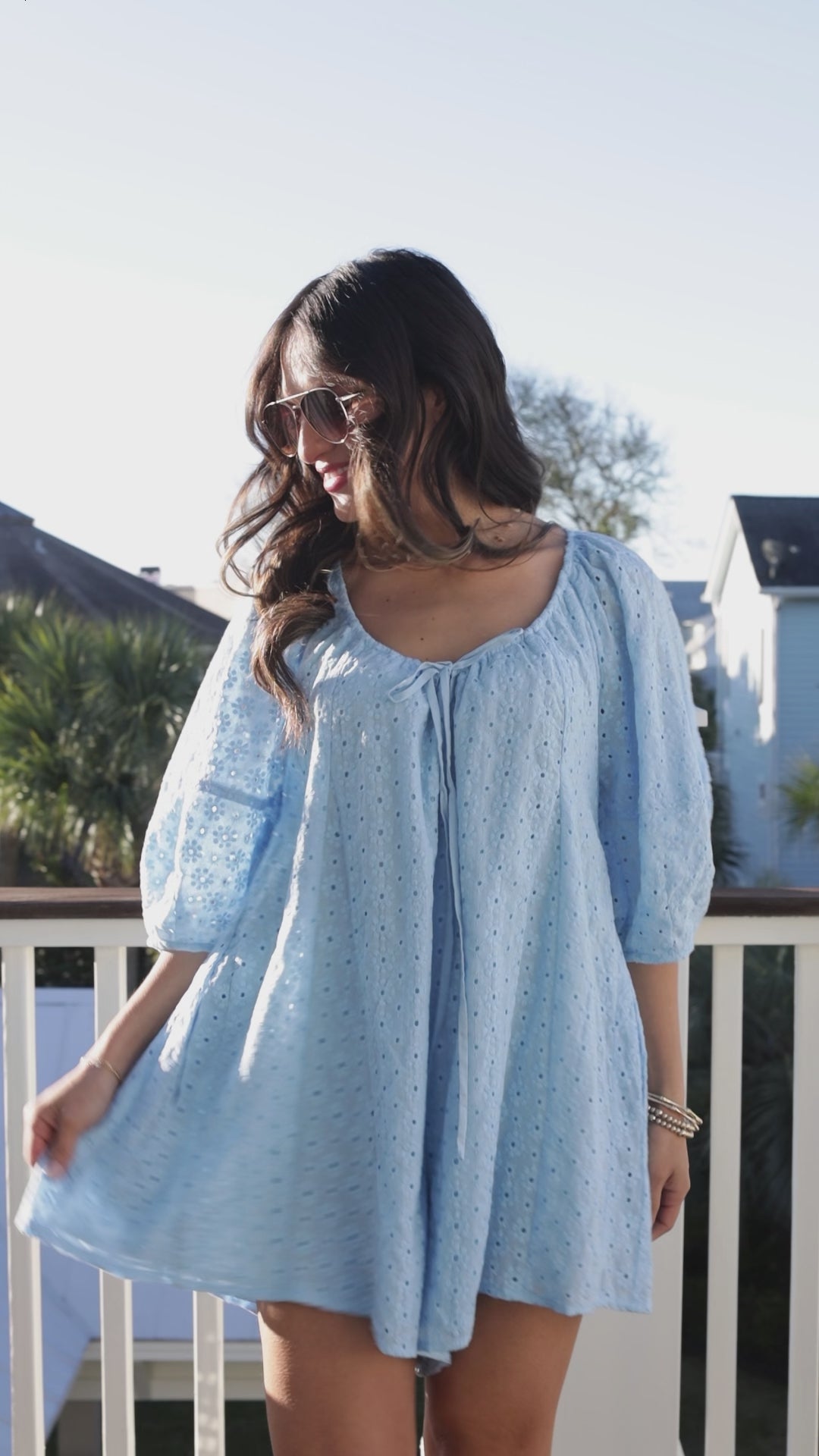 Delicate Charm Eyelet Romper