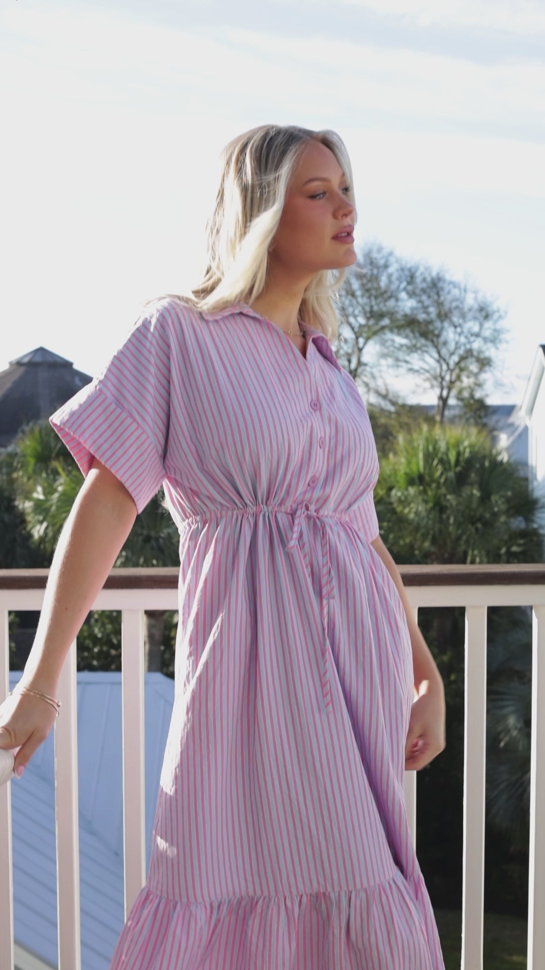 Pretty Proper Pink Stripe Maxi Dress