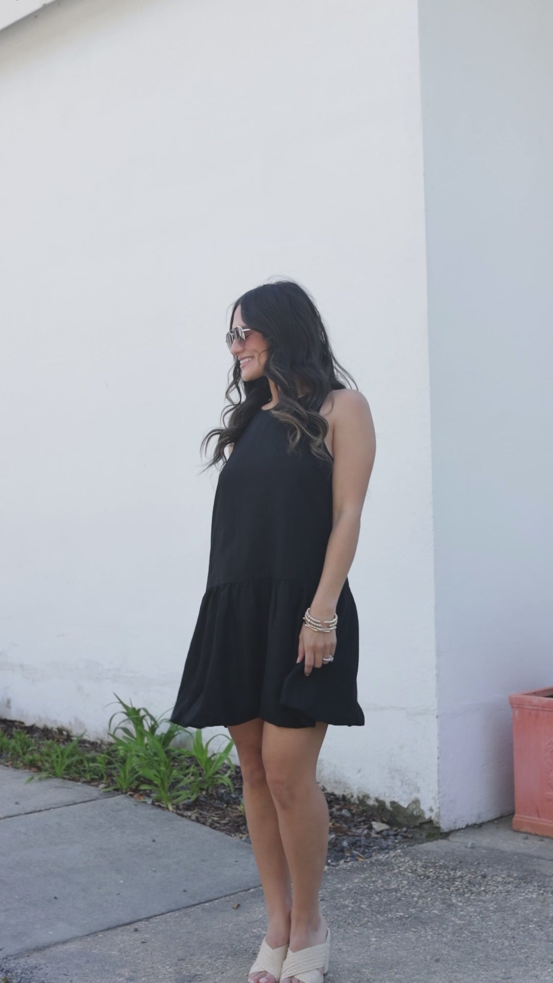 City After Dark Black Mini Dress