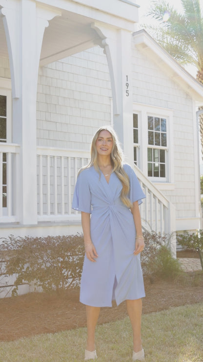 Periwinkle Poise Blue Midi Dress
