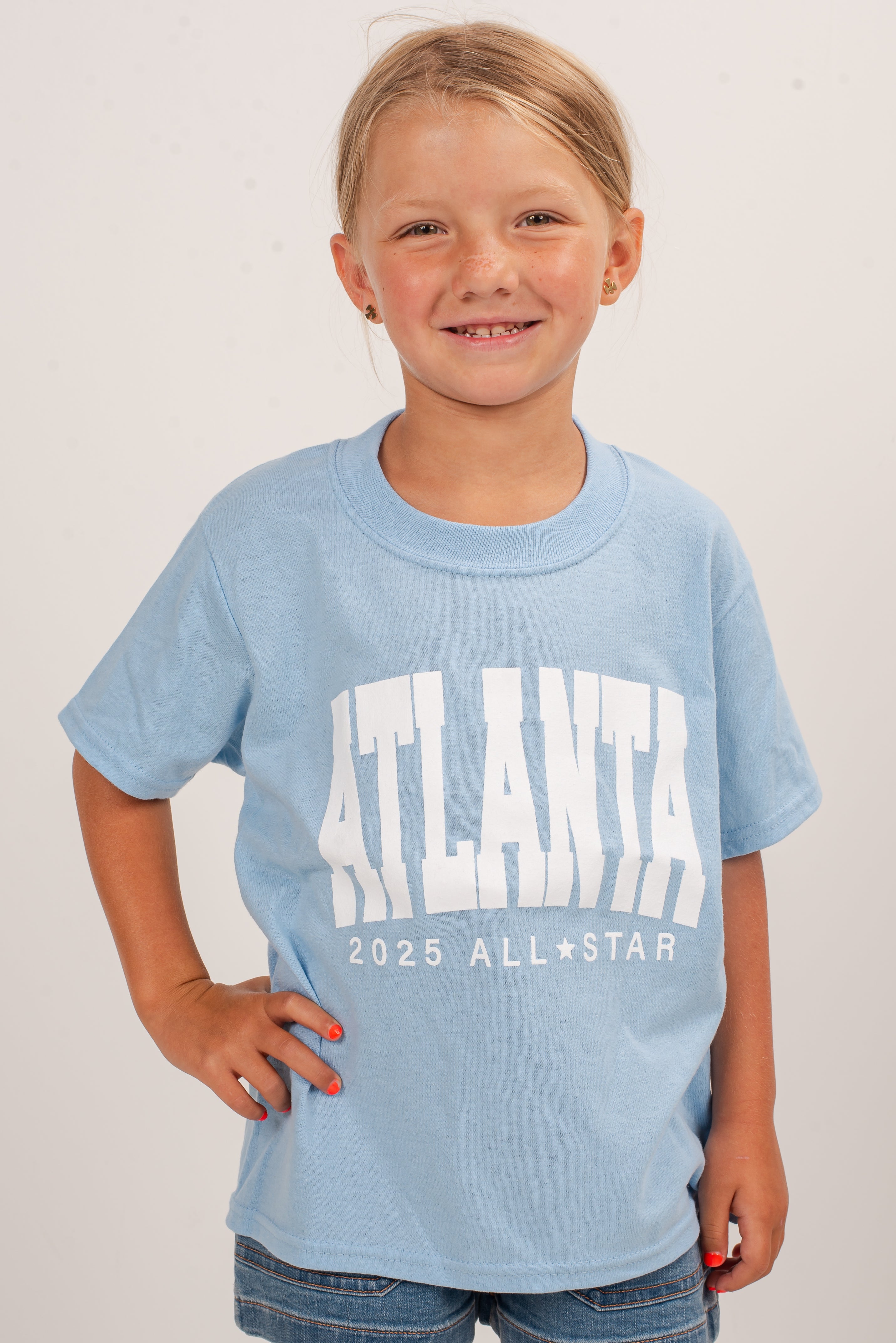 Youth Light Blue Atlanta 2025 All-Star Tee