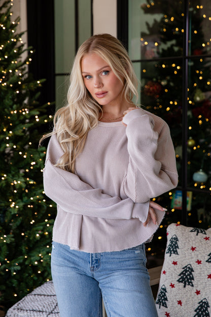 Holiday Waffle Knit Top - DU Deal