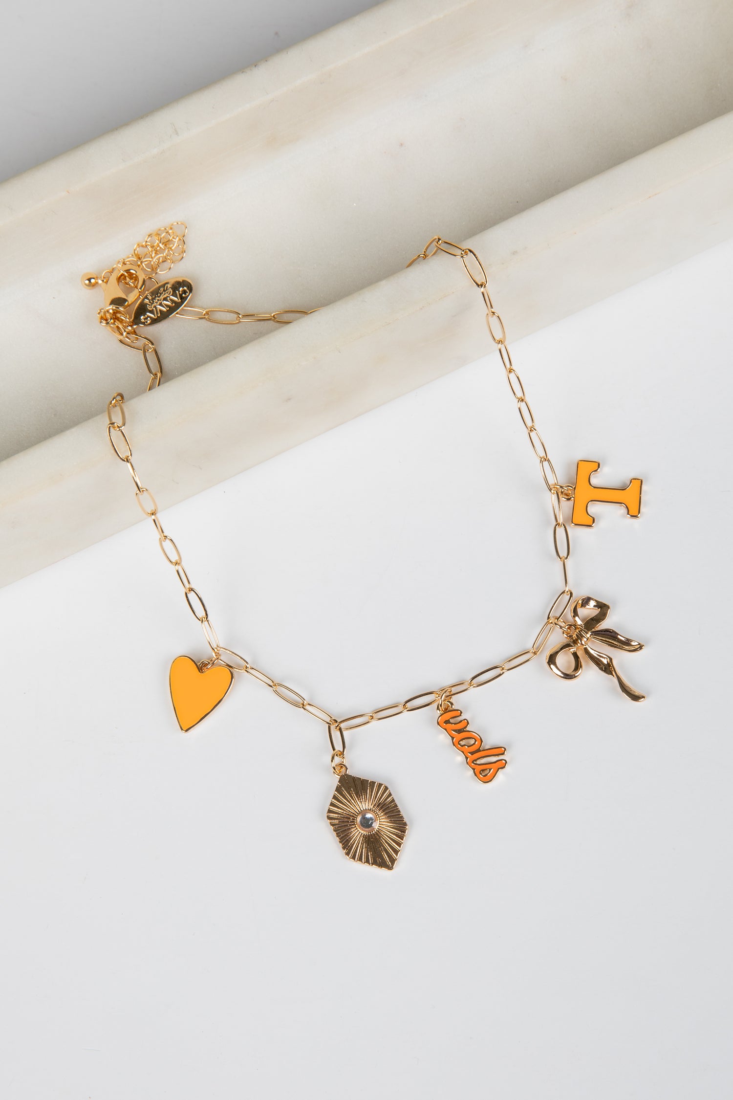 Orange Vols Charm Necklace