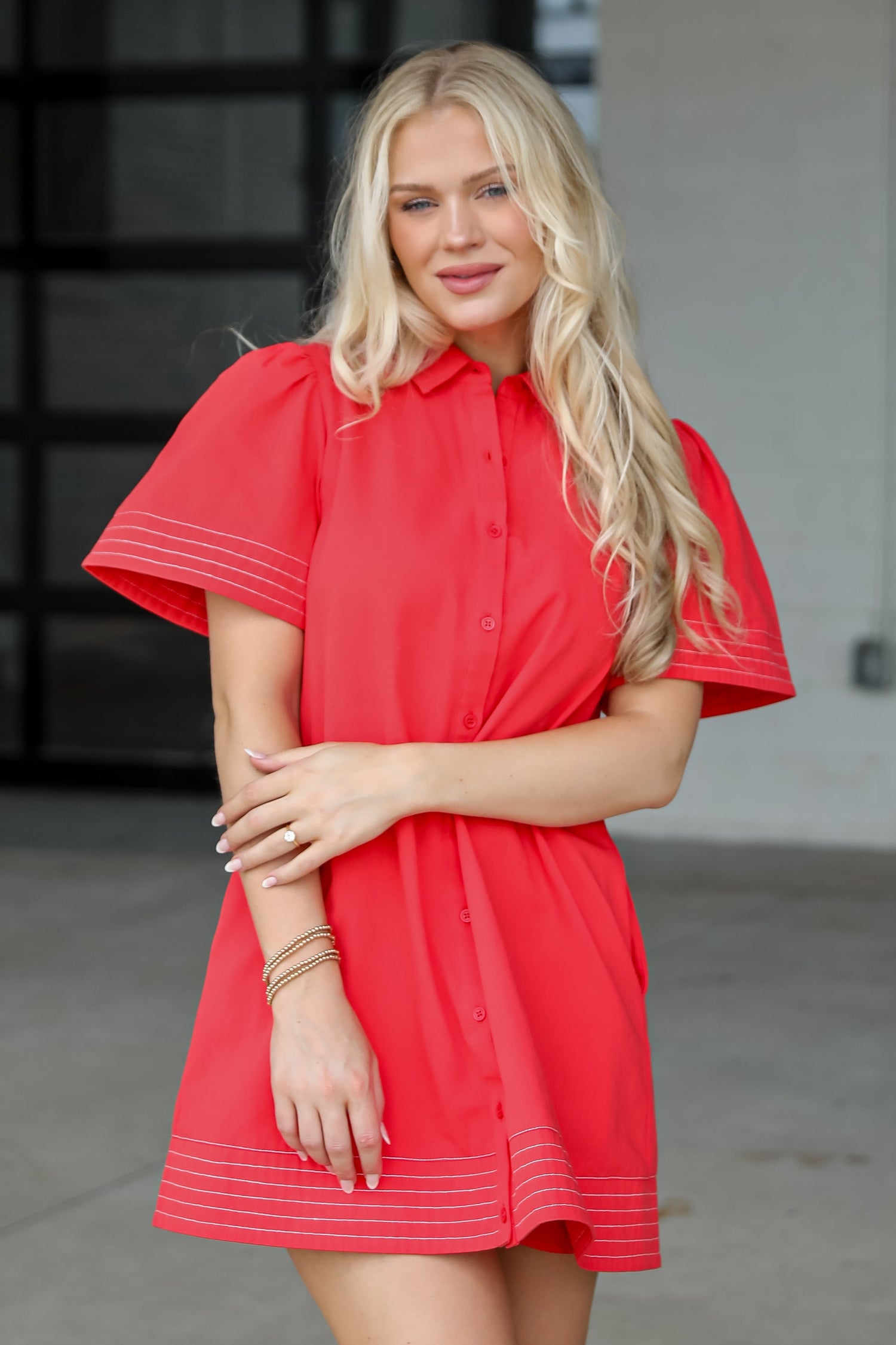 Feeling So Free Red Mini Dress