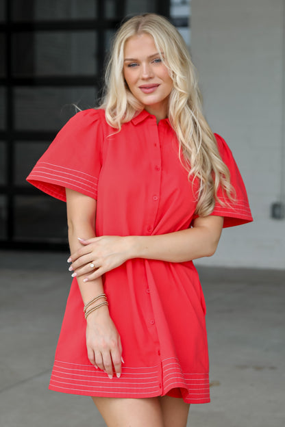 Feeling So Free Red Mini Dress