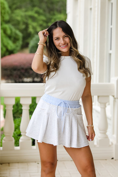 Sweet Like Summer Heather Grey Skort