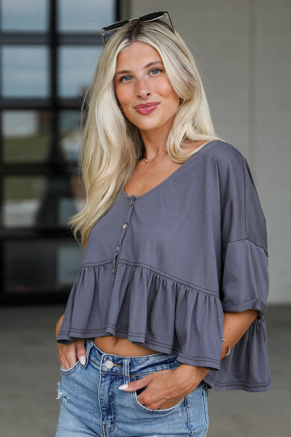 Breezy Charm Babydoll Top