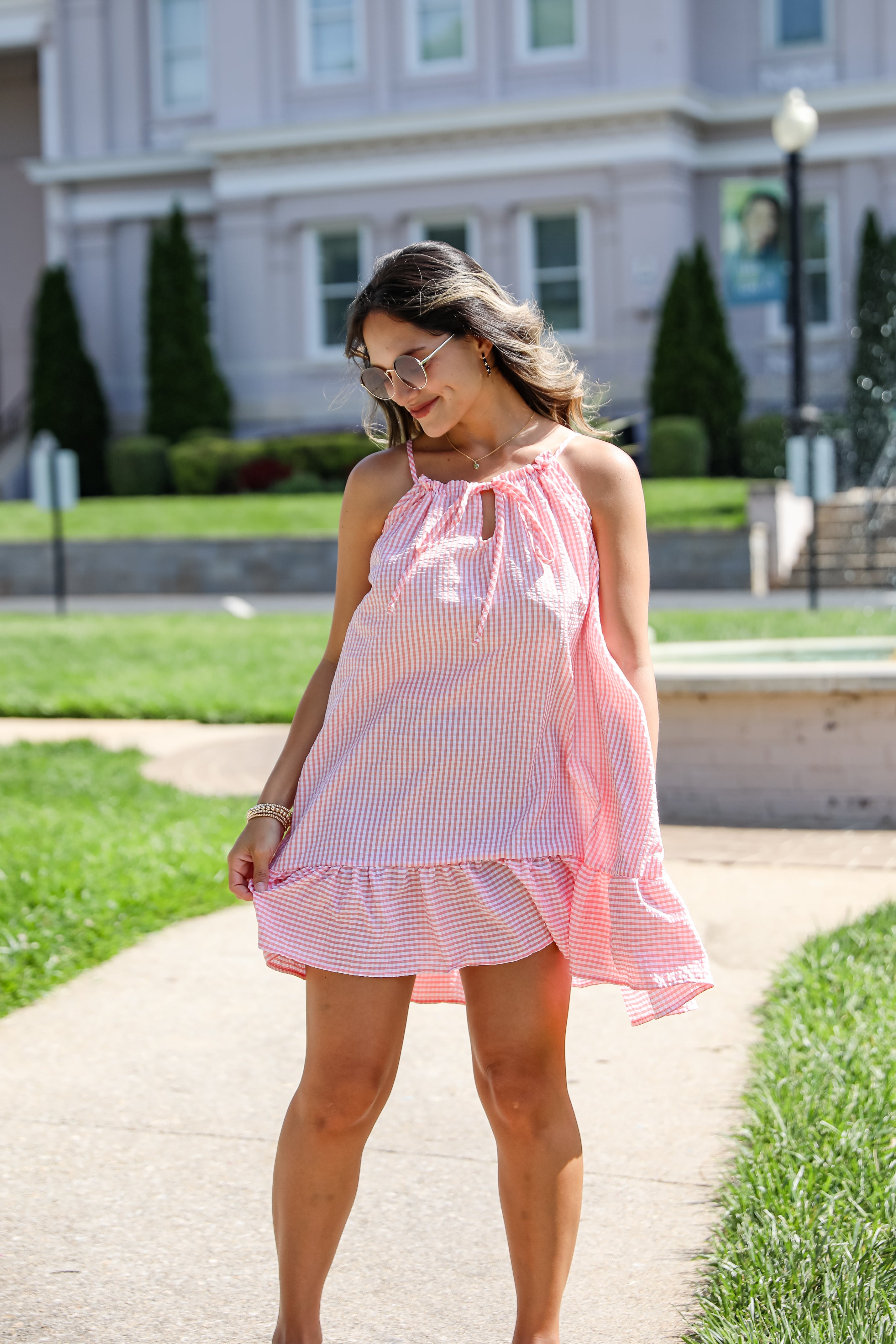 Love Opens Doors Seersucker Mini Dress