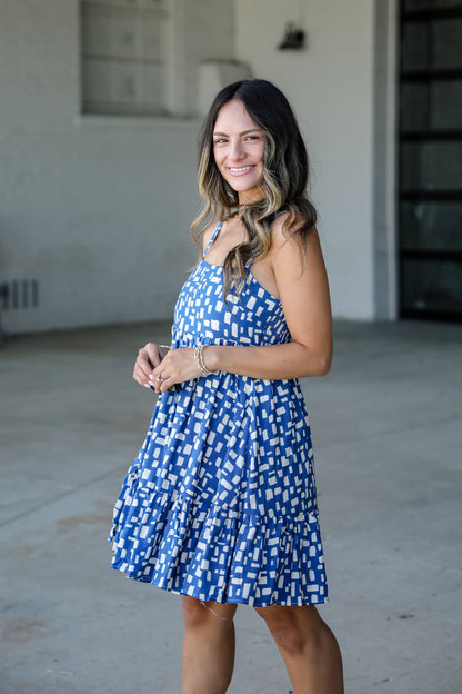 Tell Your Story Blue Mini Dress