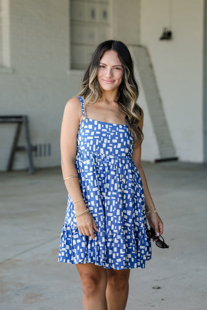 Tell Your Story Blue Mini Dress