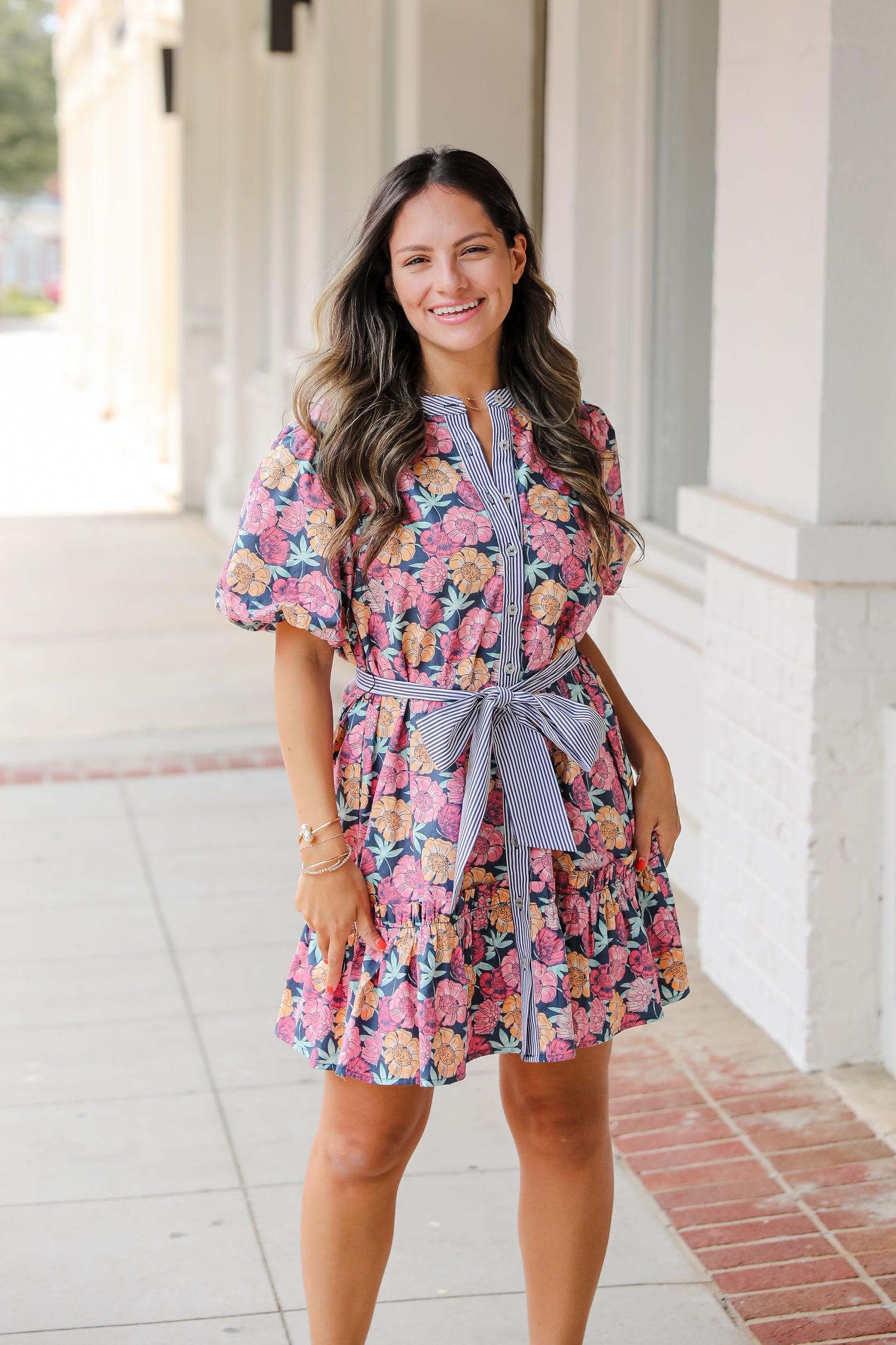 Live Life To The Fullest Navy Floral Mini Dress