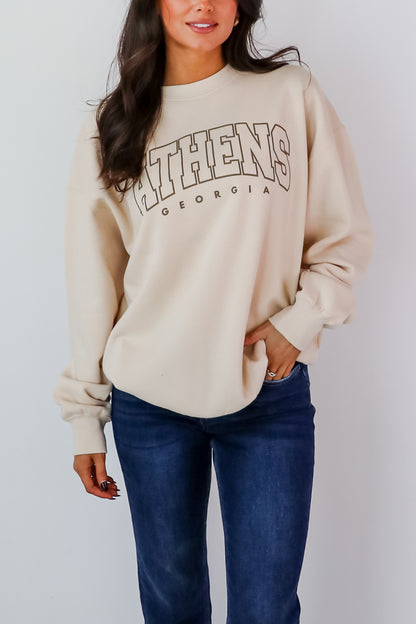 Cream Athens Georgia Sweatshirt