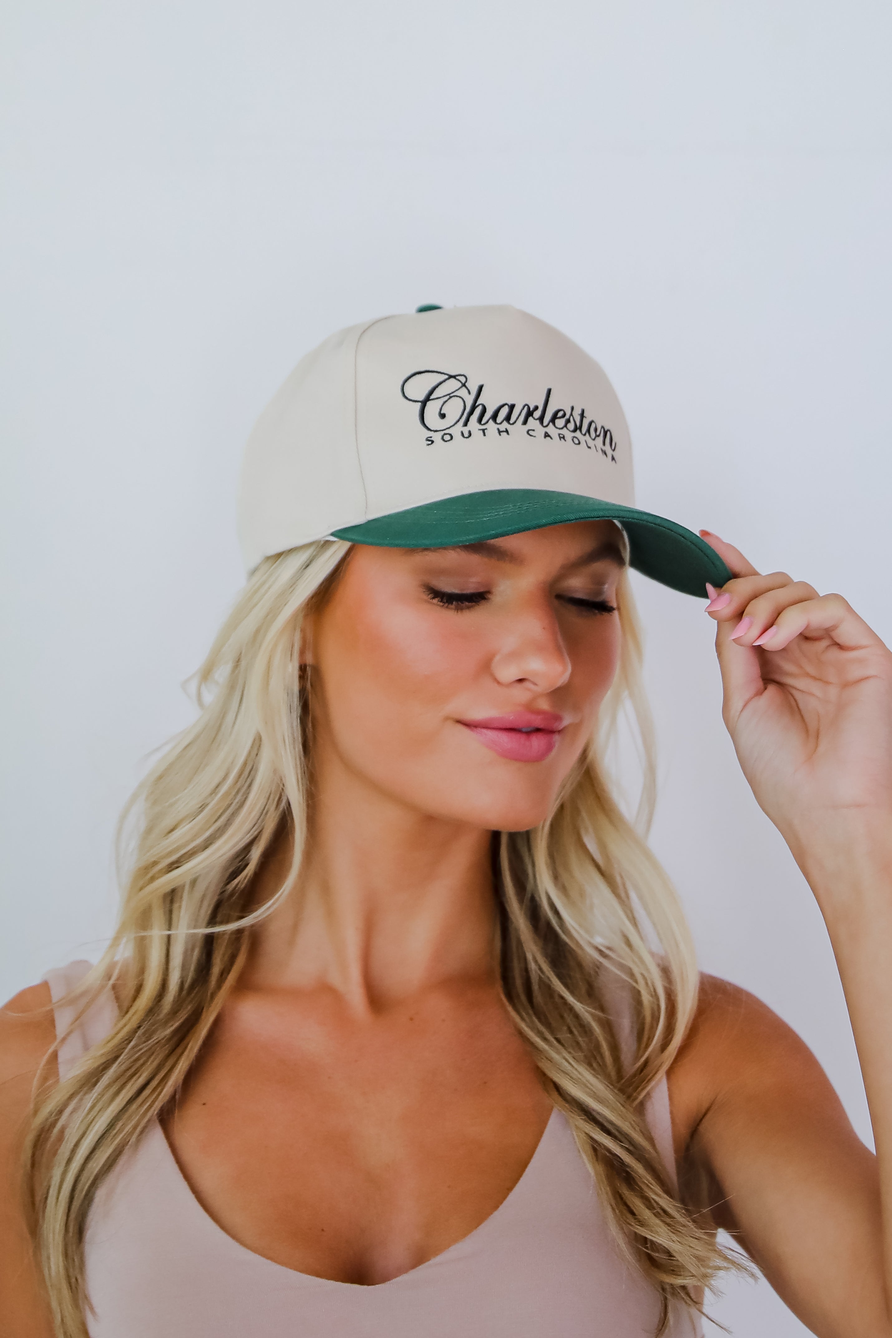 Charleston South Carolina Color Block Embroidered Hat