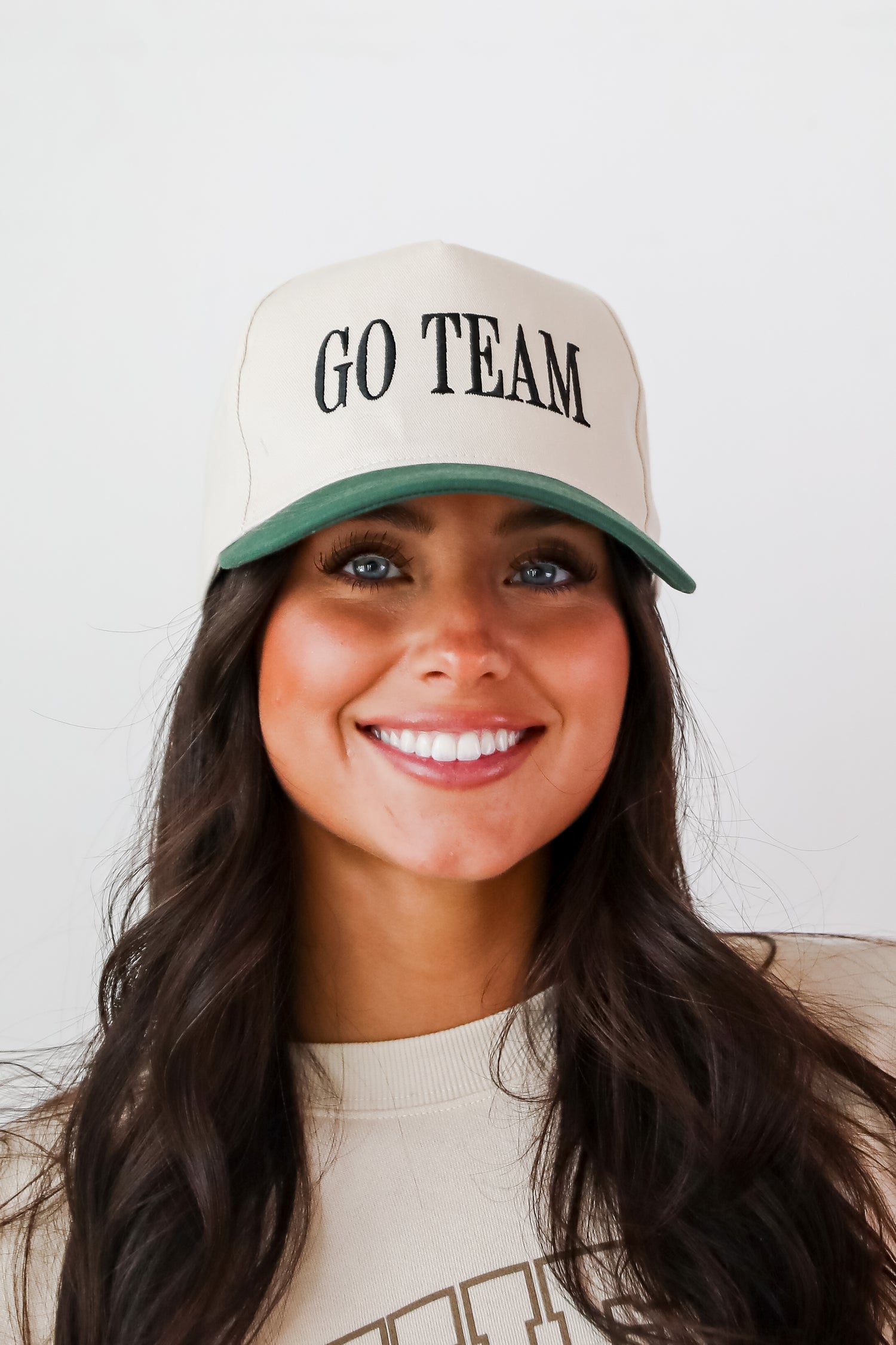 Hunter Green Go Team Color Block Embroidered Hat