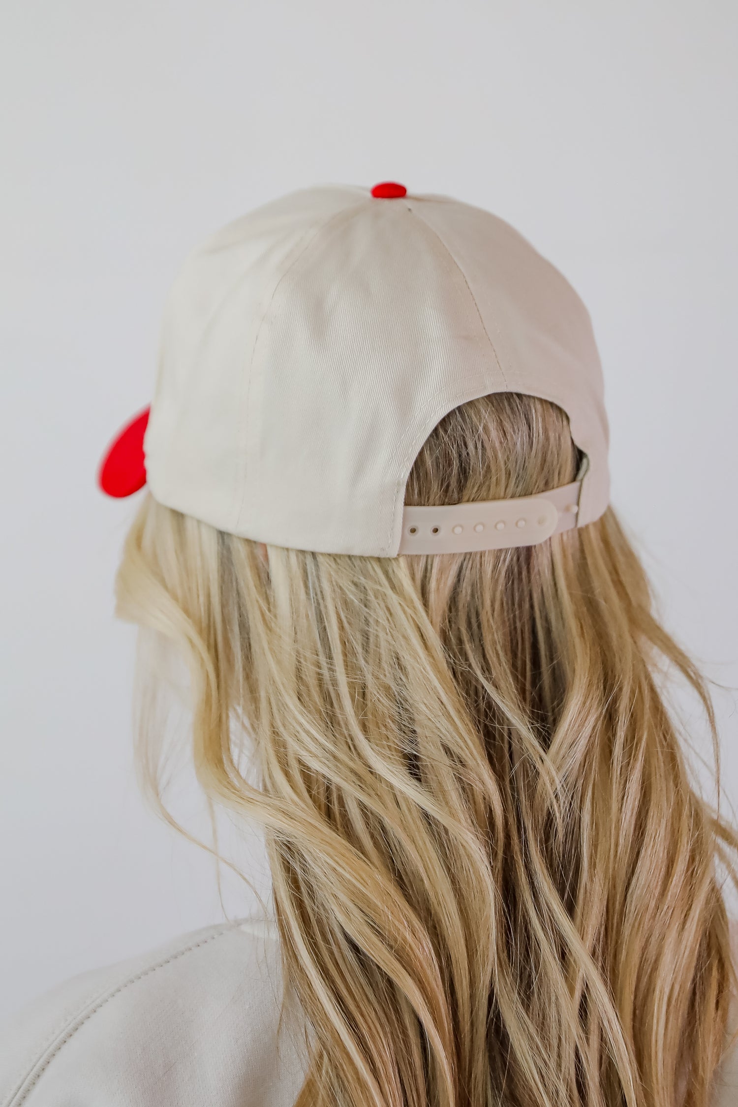 Red Go Team Color Block Embroidered Hat