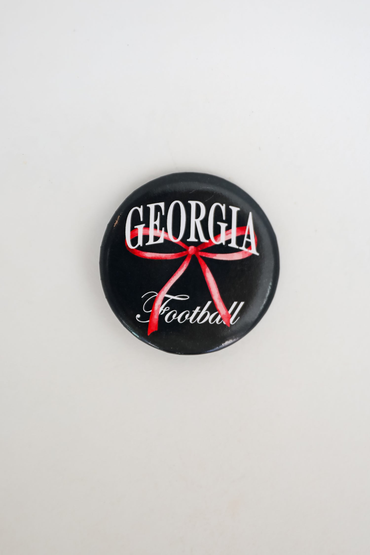 Black Georgia Football Bow Button