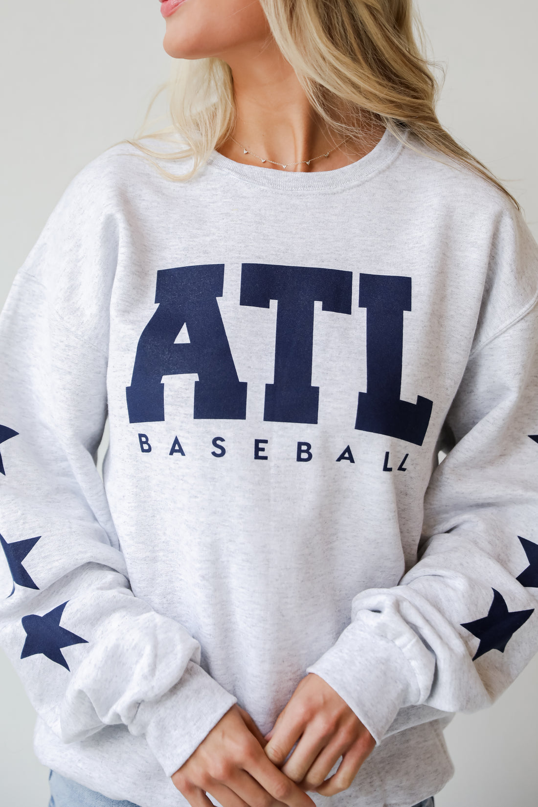 Heather Grey ATL Baseball Star Sweatshirt