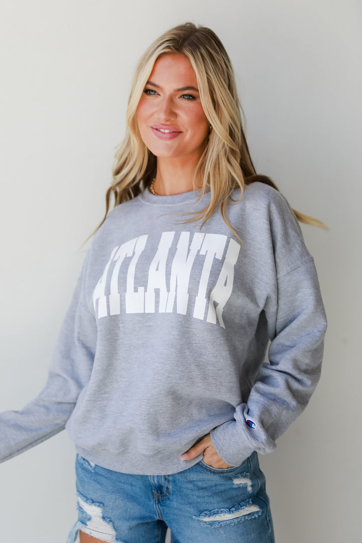 grey Atlanta Pullover front view