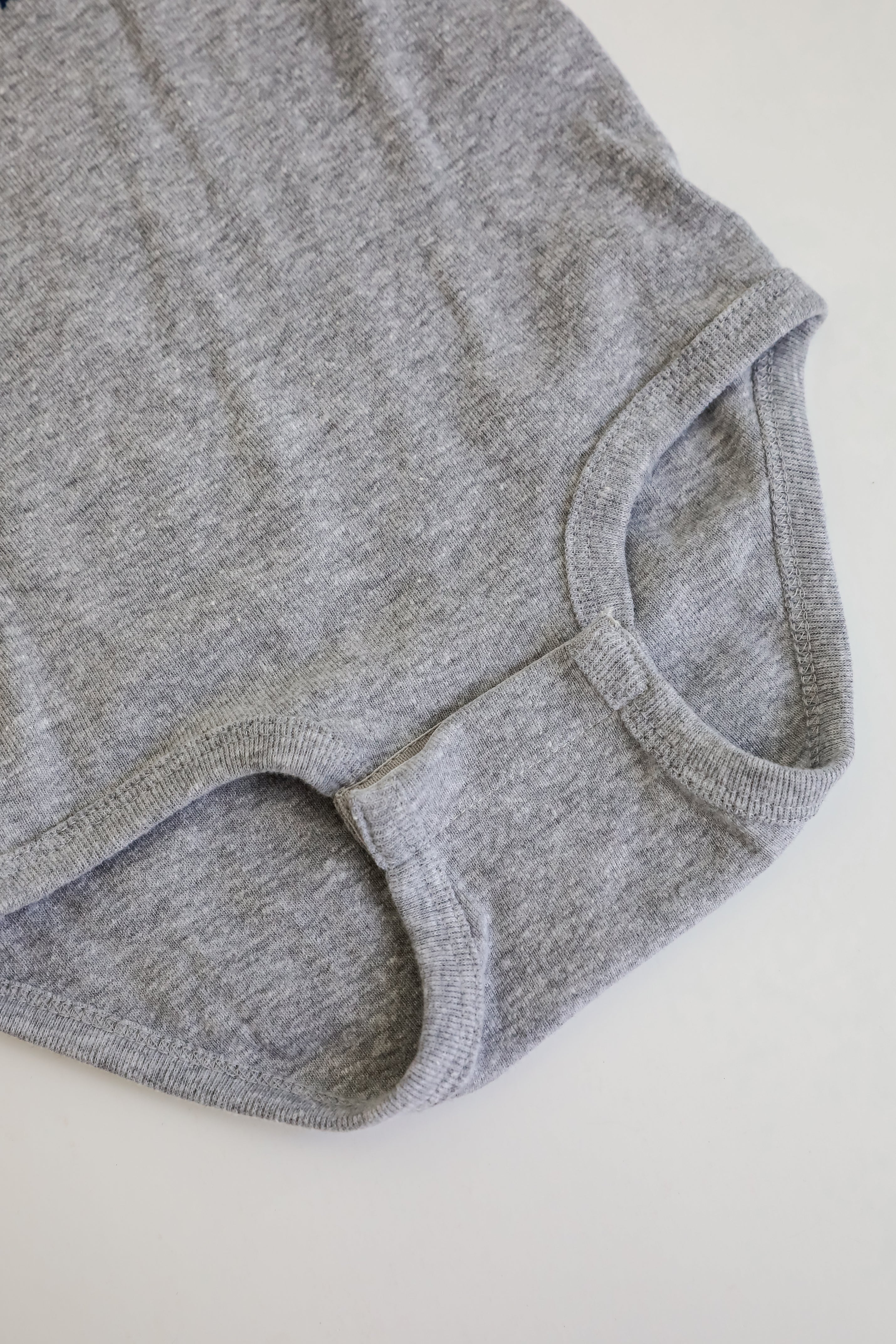 Heather Grey Atlanta Baseball Onesie
