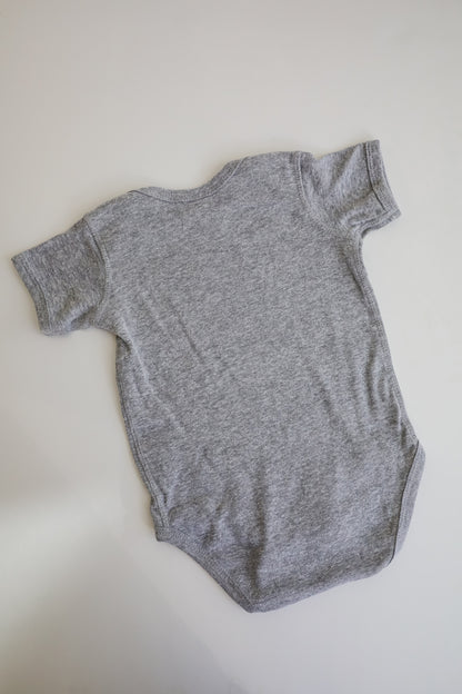 Heather Grey Atlanta Baseball Onesie