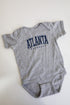 Heather Grey Atlanta Baseball Onesie
