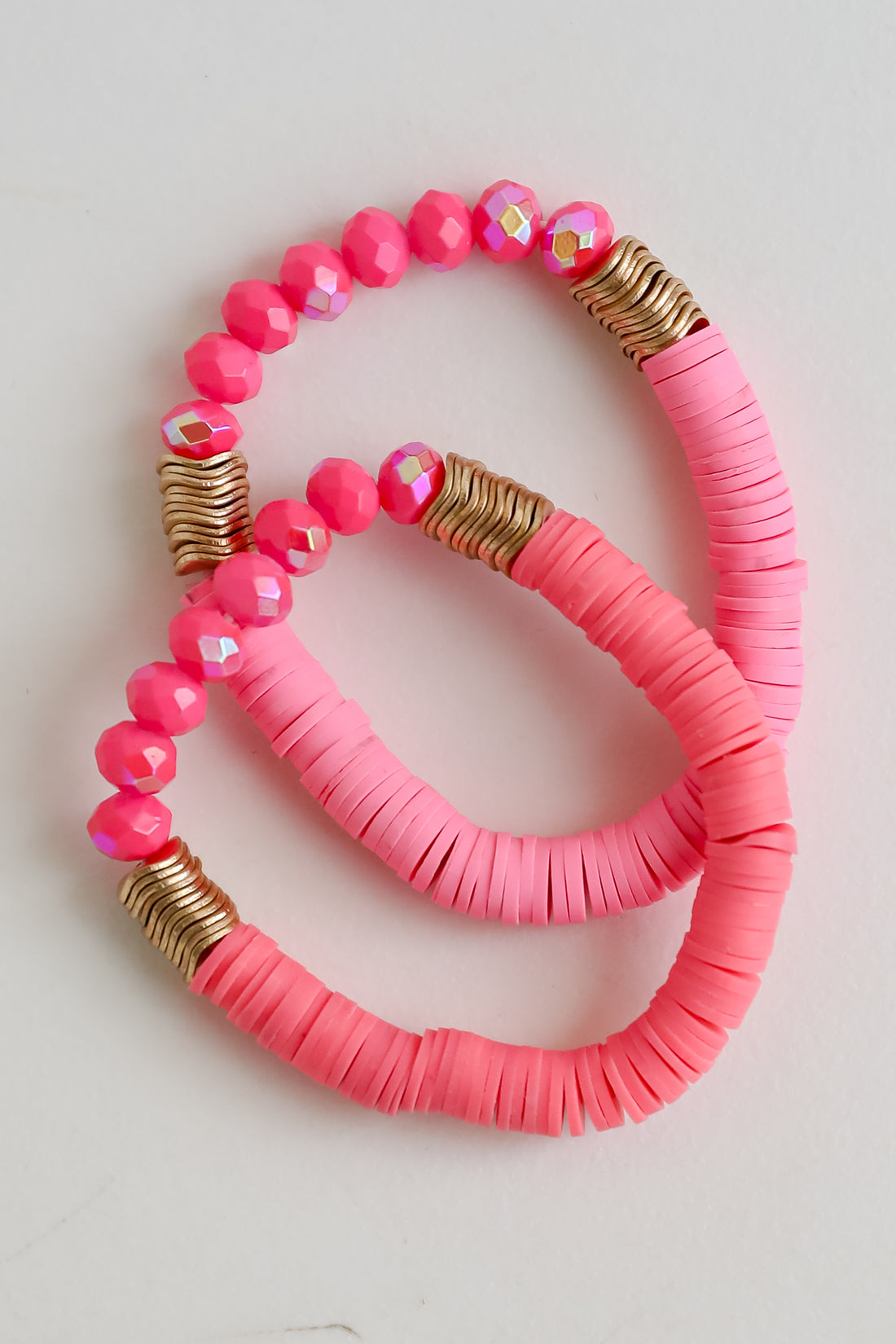 Zoey Hot Pink Beaded Bracelet Set