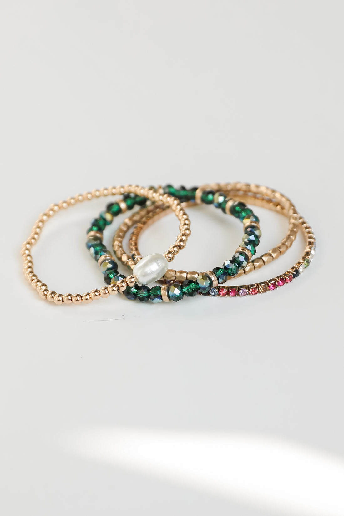 Sydney Green Beaded Bracelet Set