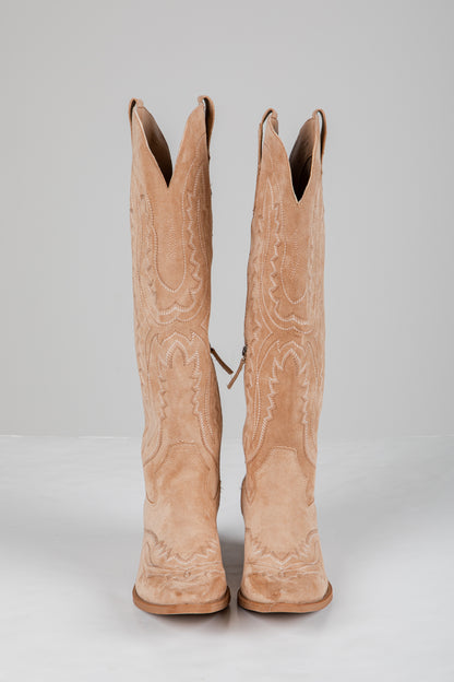 beige western boots
