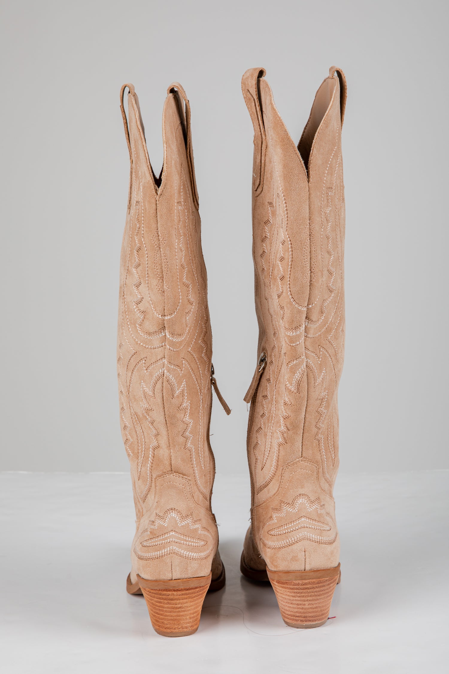 beige western boots