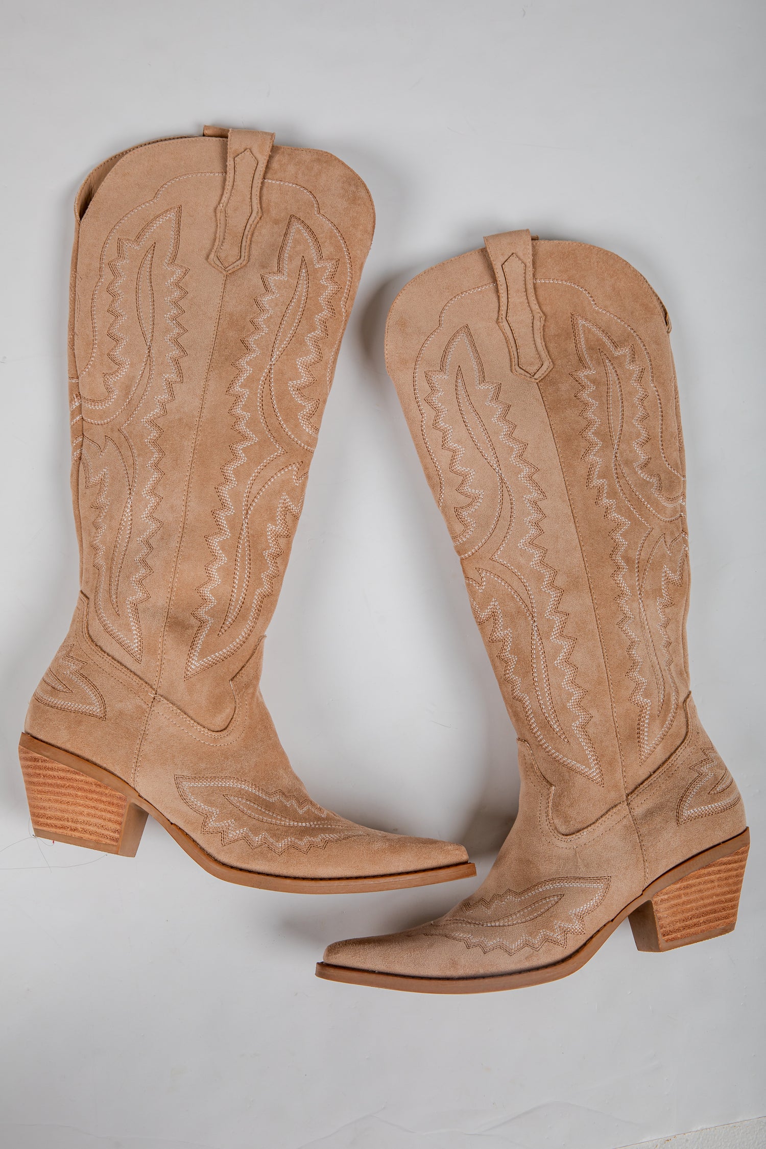 beige western boots