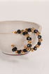 Kenna Black Beaded Hoop Earrings