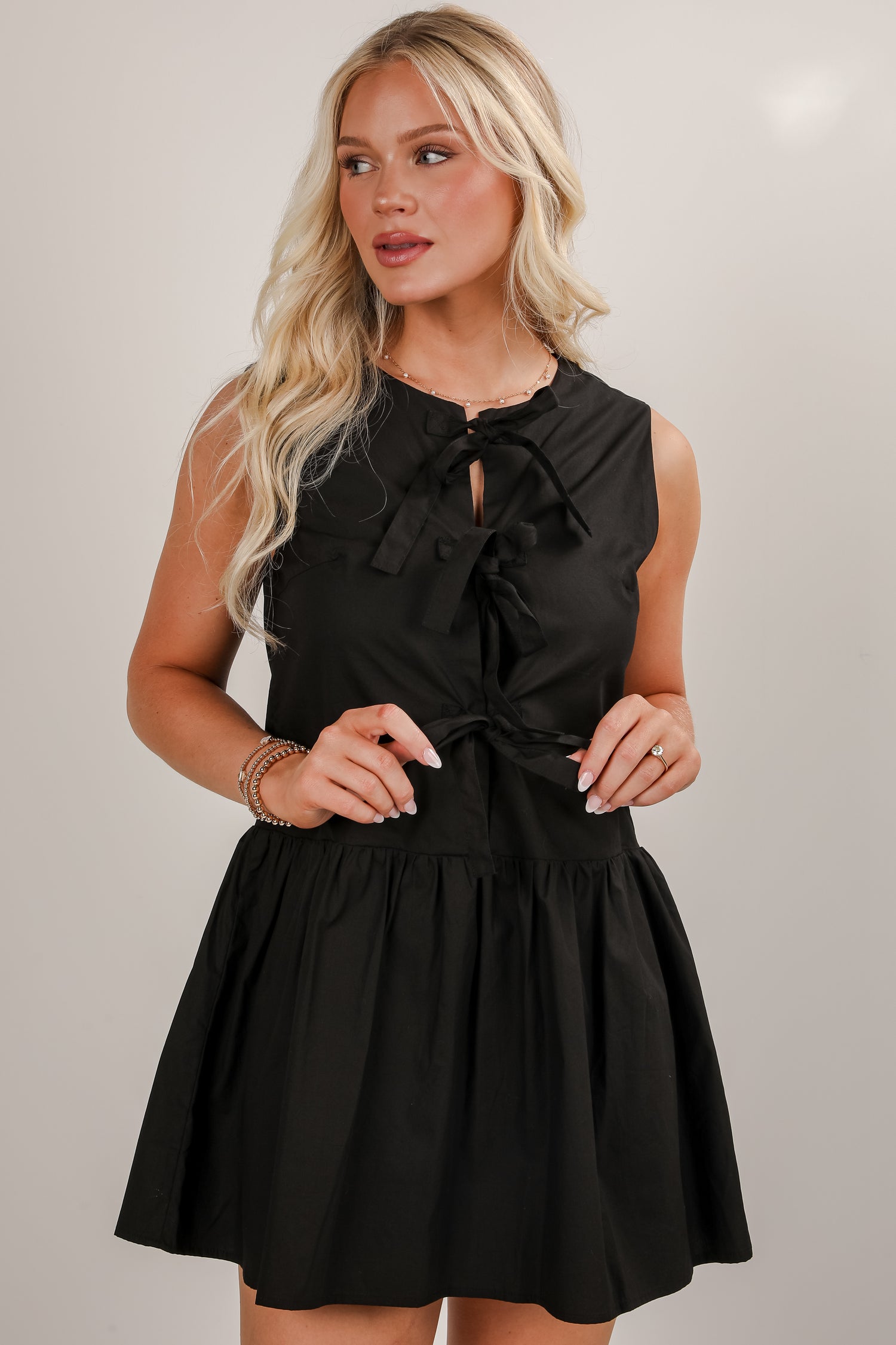 Coming Back For You Bow Mini Dress