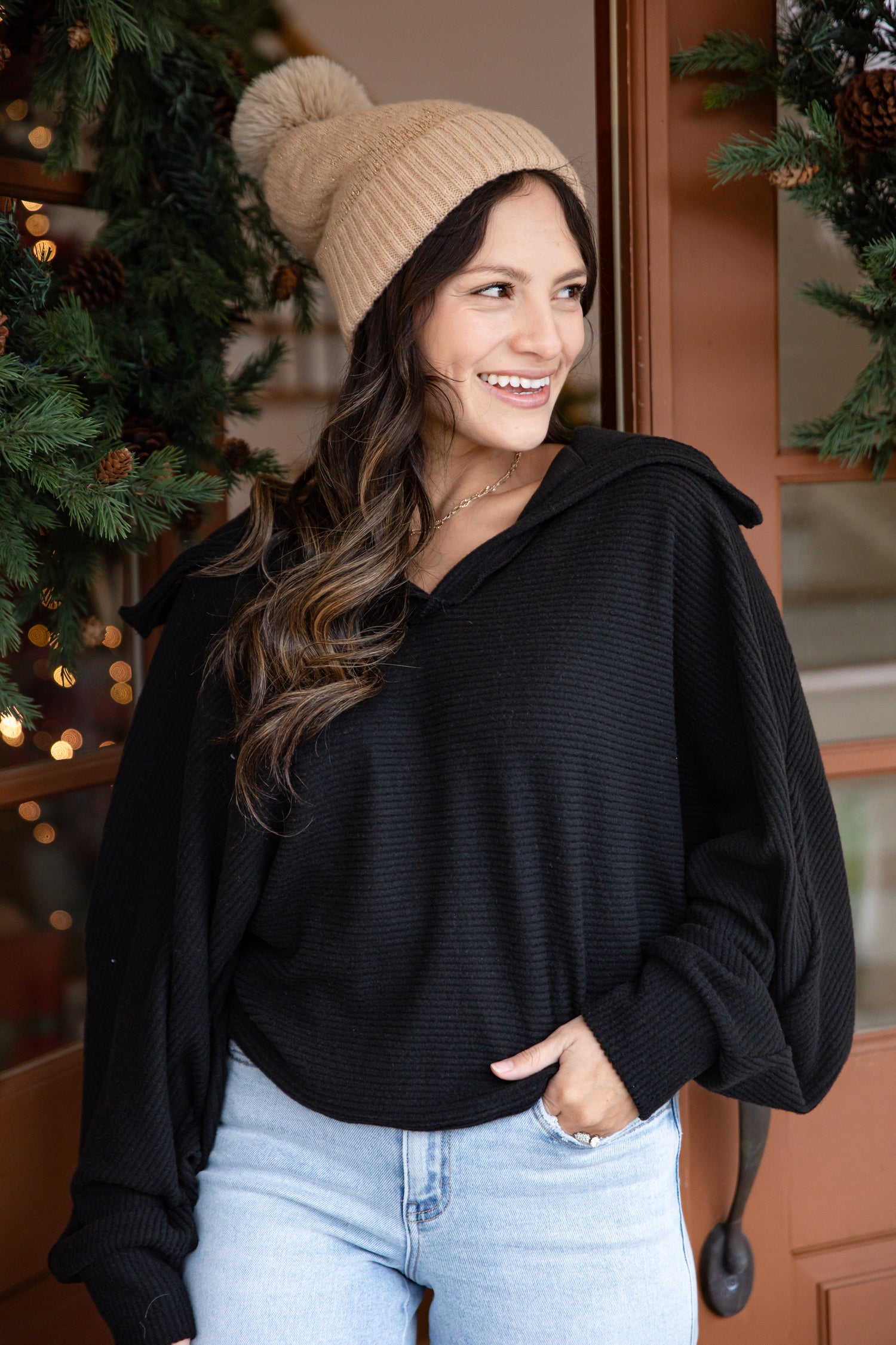 Alpine Comfort Soft Corded Knit Top