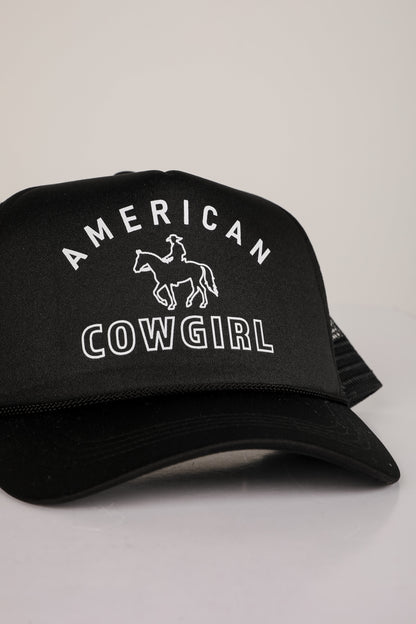 Black American Cowgirl Trucker Hat