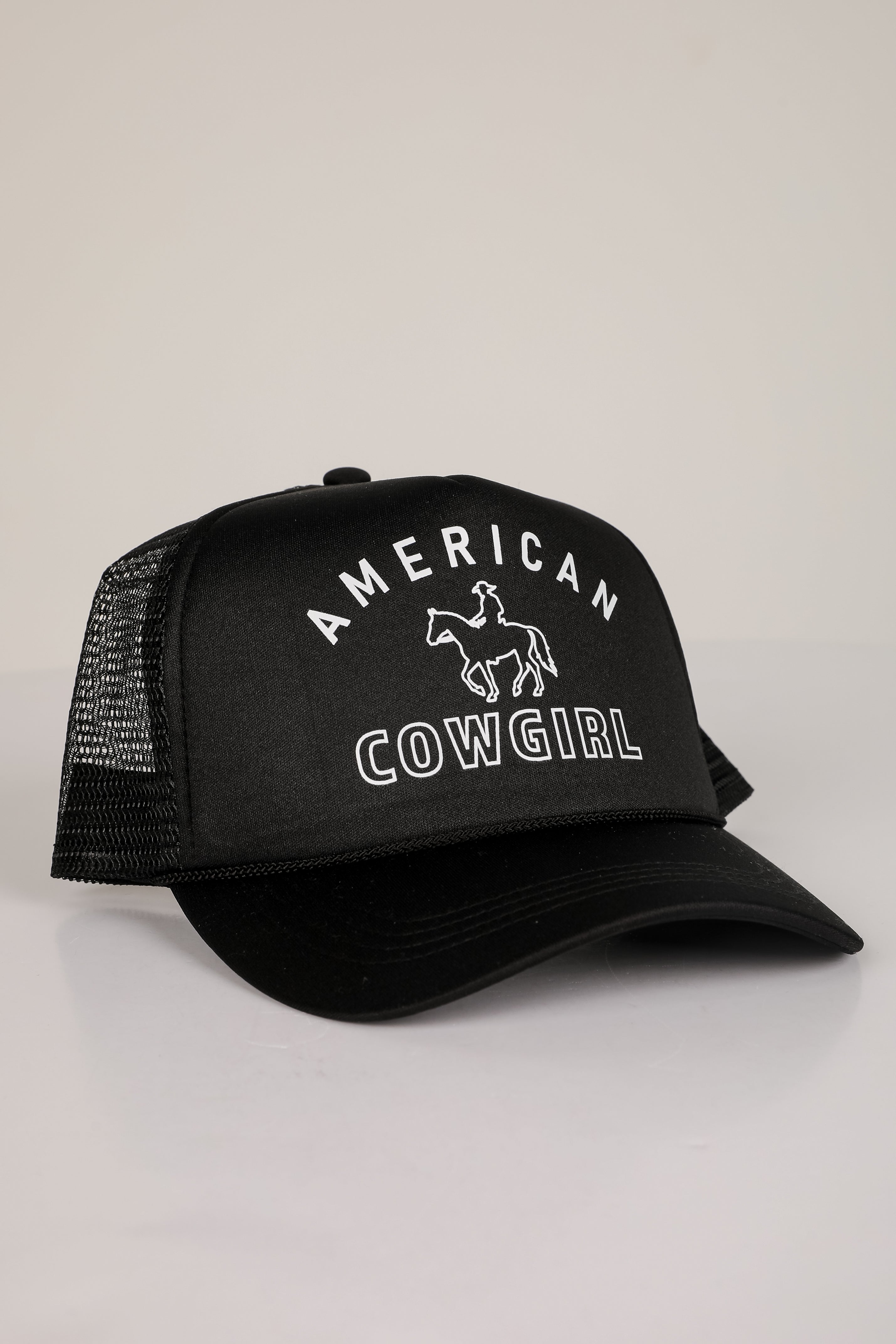 Black American Cowgirl Trucker Hat