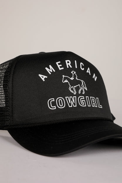 Black American Cowgirl Trucker Hat