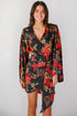 Luxurious Statement Black Floral Mini Dress