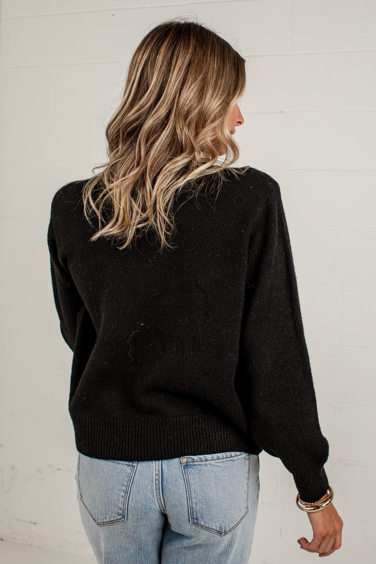 Football Mom Black Knit Sweater